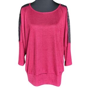 Alyx ribbed semi-sheer blouse NWT Size 1X